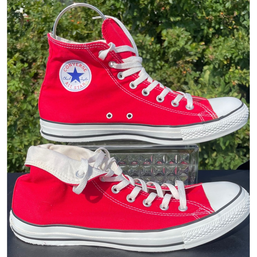 Converse Chuck Taylor All Star High Top Mens 11 Red Canvas Sneakers M9621